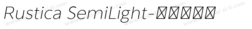 Rustica SemiLight字体转换